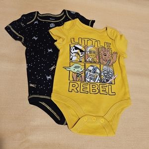 NWT Star Wars Newborn Onesie Bundle Darth Vader